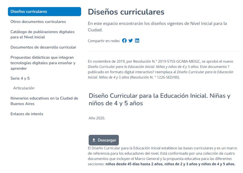 📖 Diseños Curriculares Nivel Inicial 2024 | Portal Docente