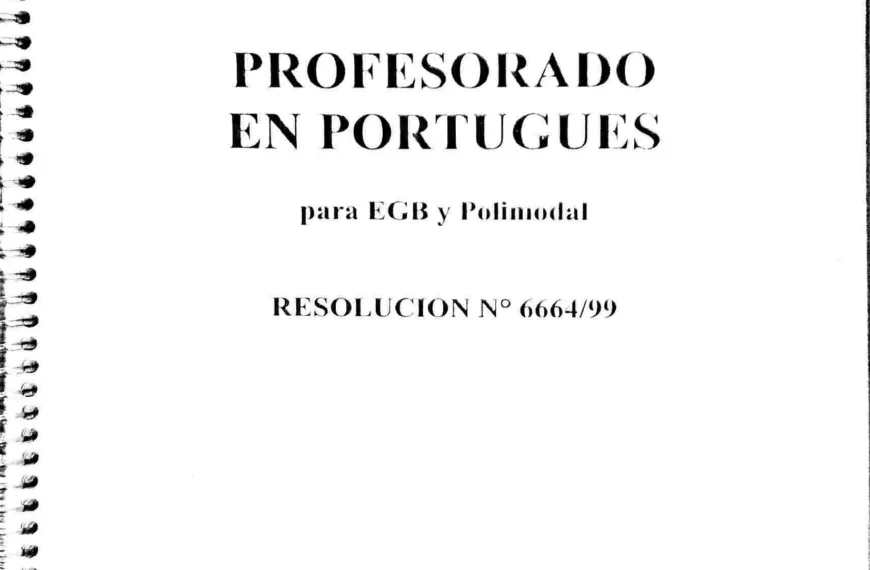 Diseño Curricular Profesorado de Portugués – Provincia de Buenos Aires
